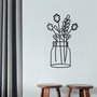 Wallity Flower 7 Escultura de pared de metal negra